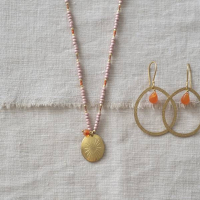 Prayer Carnelian goudkleurige ketting A Beautiful Story